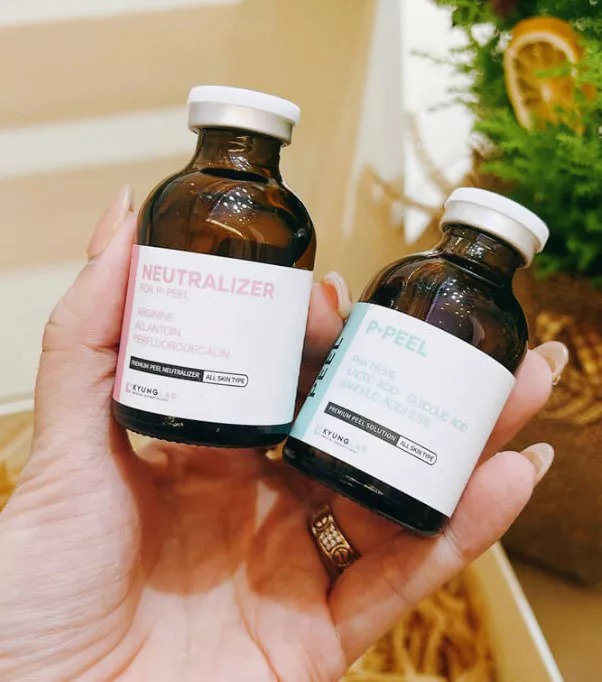 Bộ Peel Da Sinh Học Kyung Lab P-Peel + Neutralizer - Công Nghệ Perfluorocarbons Tẩy Tế Bào Chết Làm Sáng Da, Dịu Nhẹ cho Da Mặt 30ml