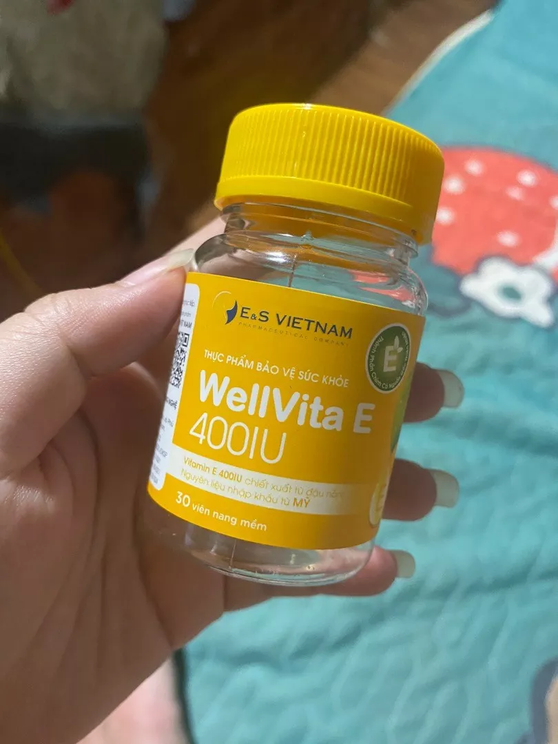 (Hàng nhập khẩu) Viên uống WellVita E 400IU lọ 30 viên