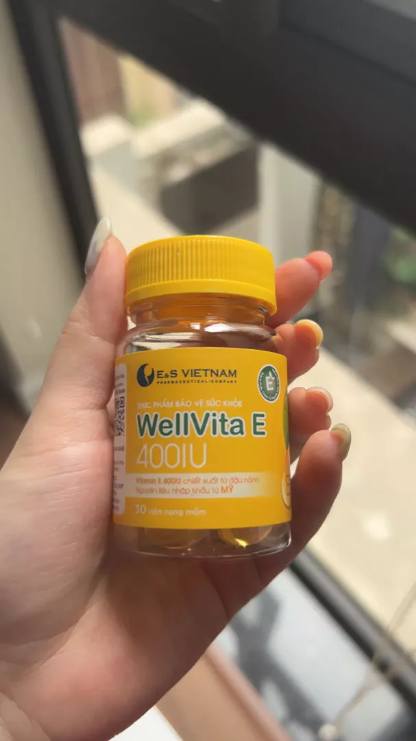(Hàng nhập khẩu) Viên uống WellVita E 400IU lọ 30 viên