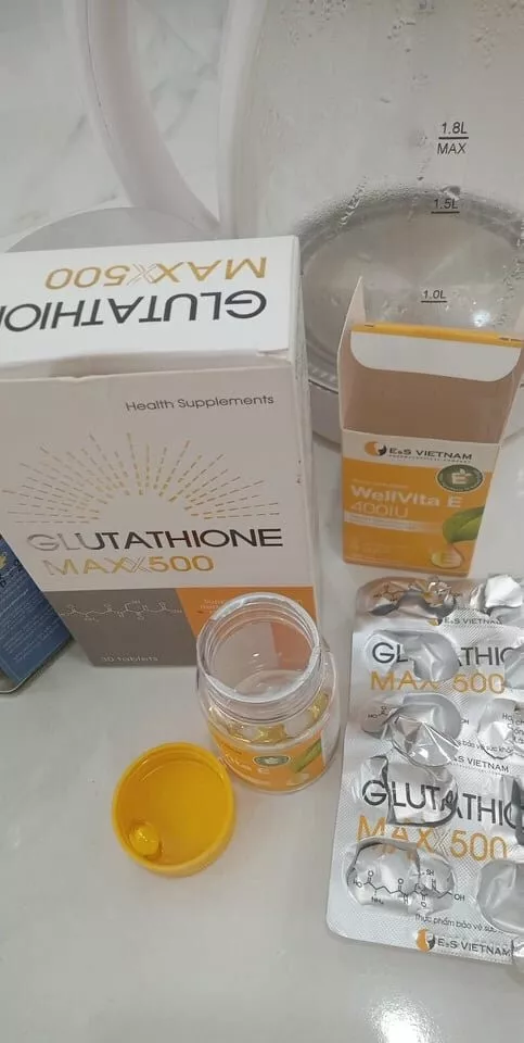 Viên Uống Hỗ Trợ Làm Đẹp Da Glutathione Maxx 500 - Chống Oxy Hóa, Trẻ Hóa Làn Da, Bổ Sung Vitamin C & E, Hàng Nhập Khẩu E&S Việt Nam