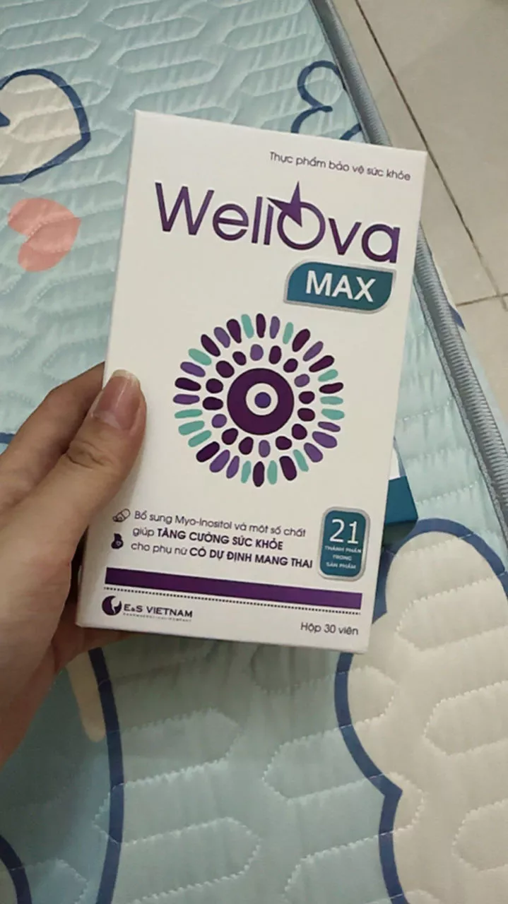Viên Uống WellOva Max - Hỗ Trợ Sức Khỏe Sinh Sản Nữ Giới, Tăng Cường Khả Năng Thụ Thai Tự Nhiên, Hộp 30 Viên