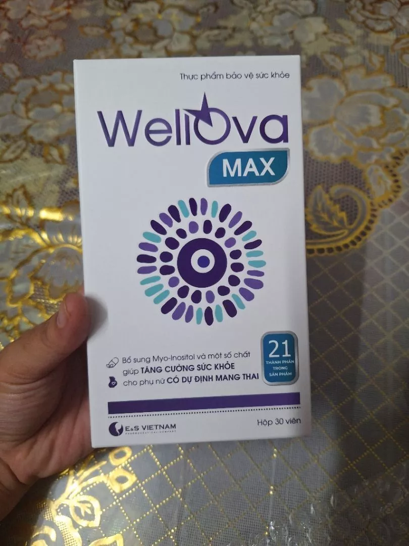 Viên Uống WellOva Max - Hỗ Trợ Sức Khỏe Sinh Sản Nữ Giới, Tăng Cường Khả Năng Thụ Thai Tự Nhiên, Hộp 30 Viên