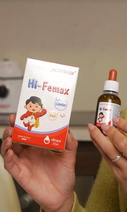 Sắt Hữu Cơ Lipofer Hi-Femax Dạng Nhỏ Giọt 30ml - Bổ Sung Sắt Cho Trẻ Từ 0-12 Tuổi, Ngăn Ngừa Thiếu Máu, Vị Ngon Dễ Uống