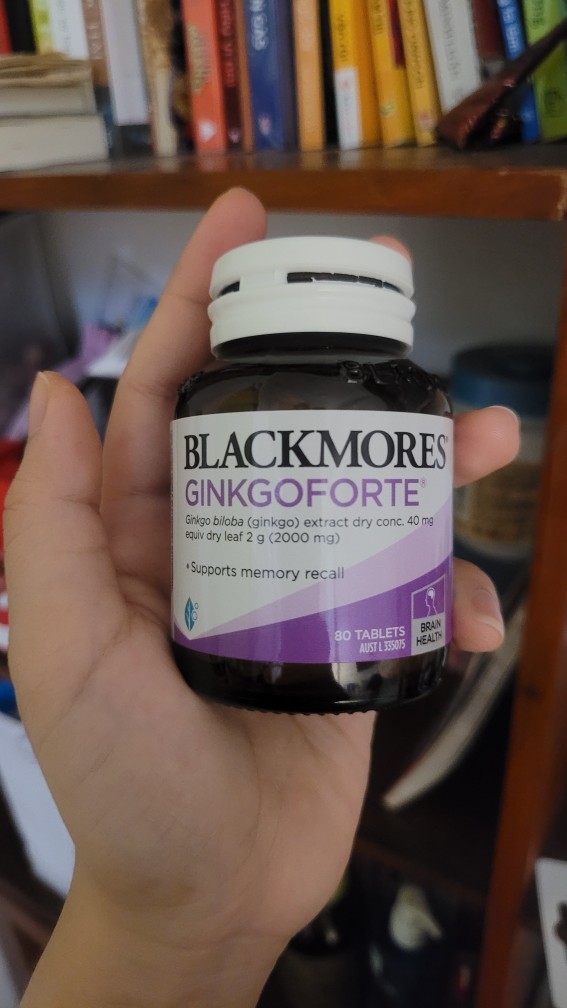 Viên Uống Tăng Cường Trí Nhớ Blackmores Ginkgo Forte 80 Viên - Hỗ Trợ Cải Thiện Tập Trung và Minh Mẫn Từ Bạch Quả Ginkgo Biloba