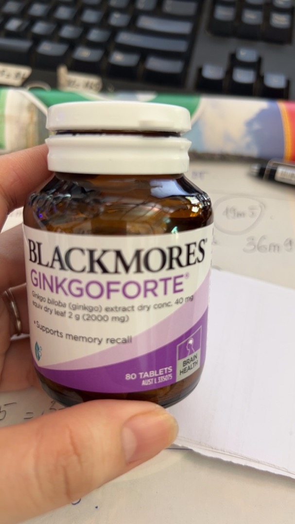 Viên Uống Tăng Cường Trí Nhớ Blackmores Ginkgo Forte 80 Viên - Hỗ Trợ Cải Thiện Tập Trung và Minh Mẫn Từ Bạch Quả Ginkgo Biloba