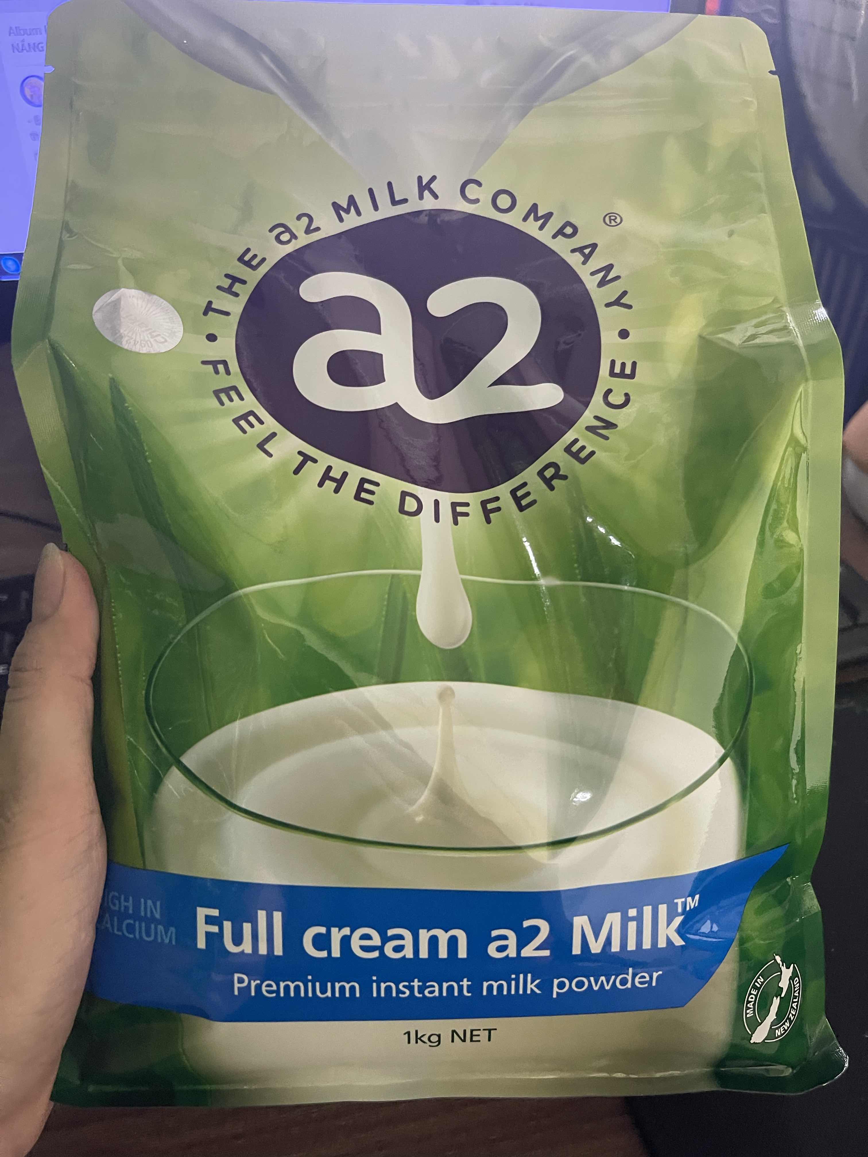 Sữa A2 Nguyên Kem Dạng Bột 1kg - Sữa Tươi Úc Chất Lượng Cao, Hỗ Trợ Tiêu Hóa & Tăng Cường Sức Khỏe Cho Mọi Lứa Tuổi