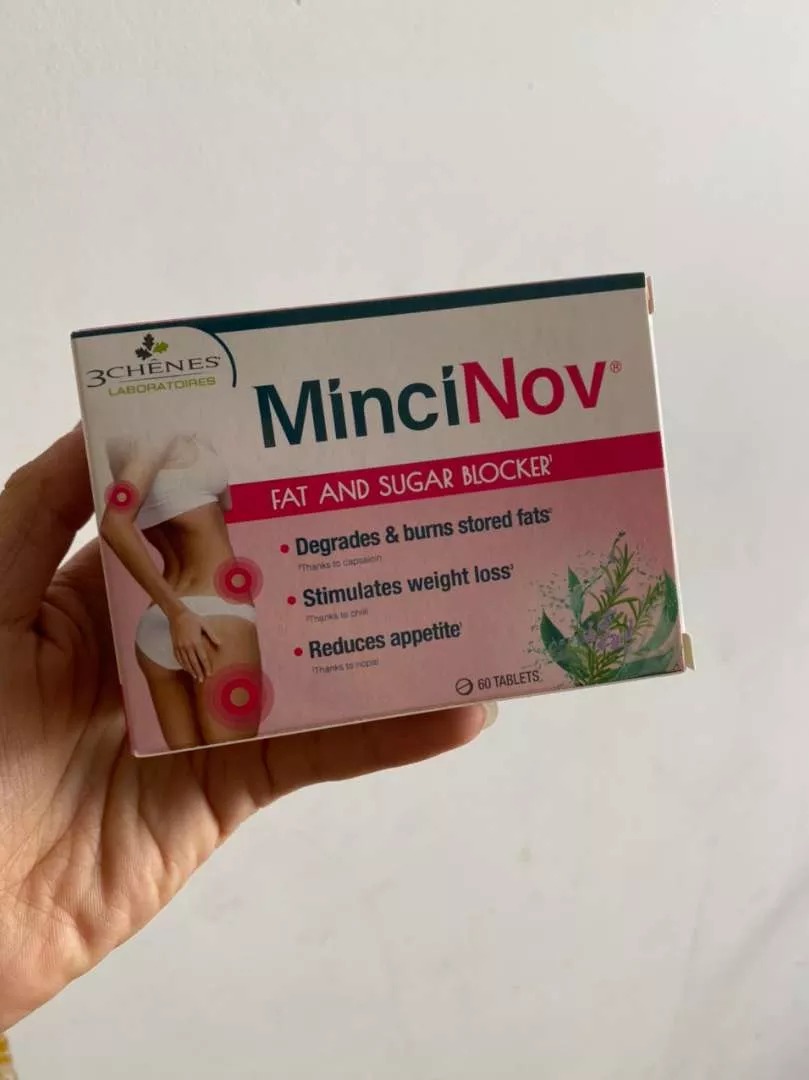 Viên uống hỗ trợ đốt mỡ MinciNov - Giảm cân hiệu quả, giúp chuyển hóa mỡ thừa thành năng lượng, 60 viên dễ nuốt, an toàn sức khỏe