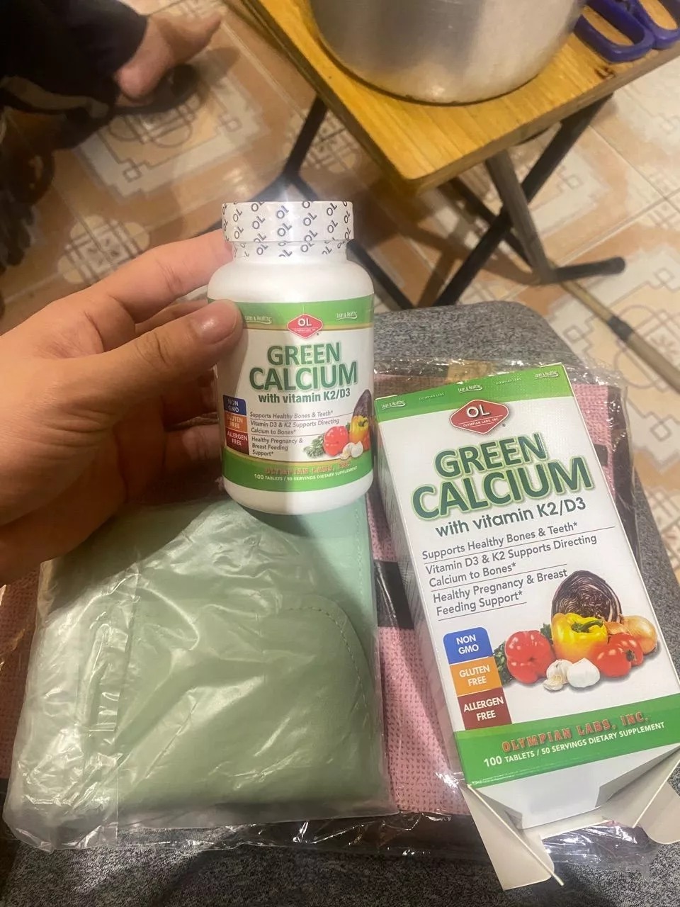 Viên Uống Bổ Sung Canxi Hữu Cơ Olympian Labs Green Calcium - Hỗ Trợ Xương Khớp Chắc Khỏe, Dễ Hấp Thu, 100 Viên