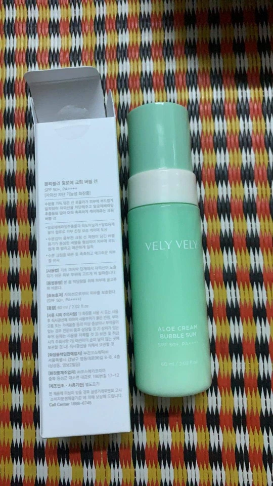 Kem chống nắng Vely Vely Aloe Cream Bubble Sun SPF50+ PA++++ - Dưỡng ẩm, không nhờn, phù hợp mọi loại da, bảo vệ tối ưu trước tia UV