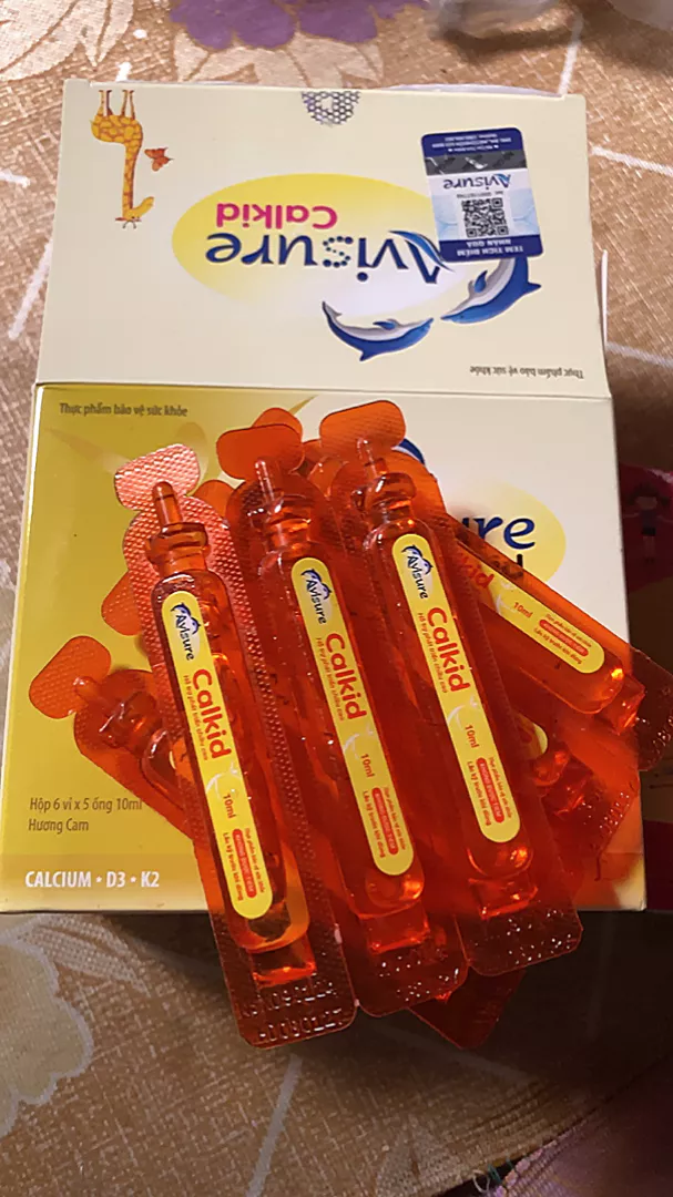 Canxi cho bé Avisure Calkid bổ sung canxi hữu cơ và D3 giúp trẻ cao lớn vượt trội 30 ống