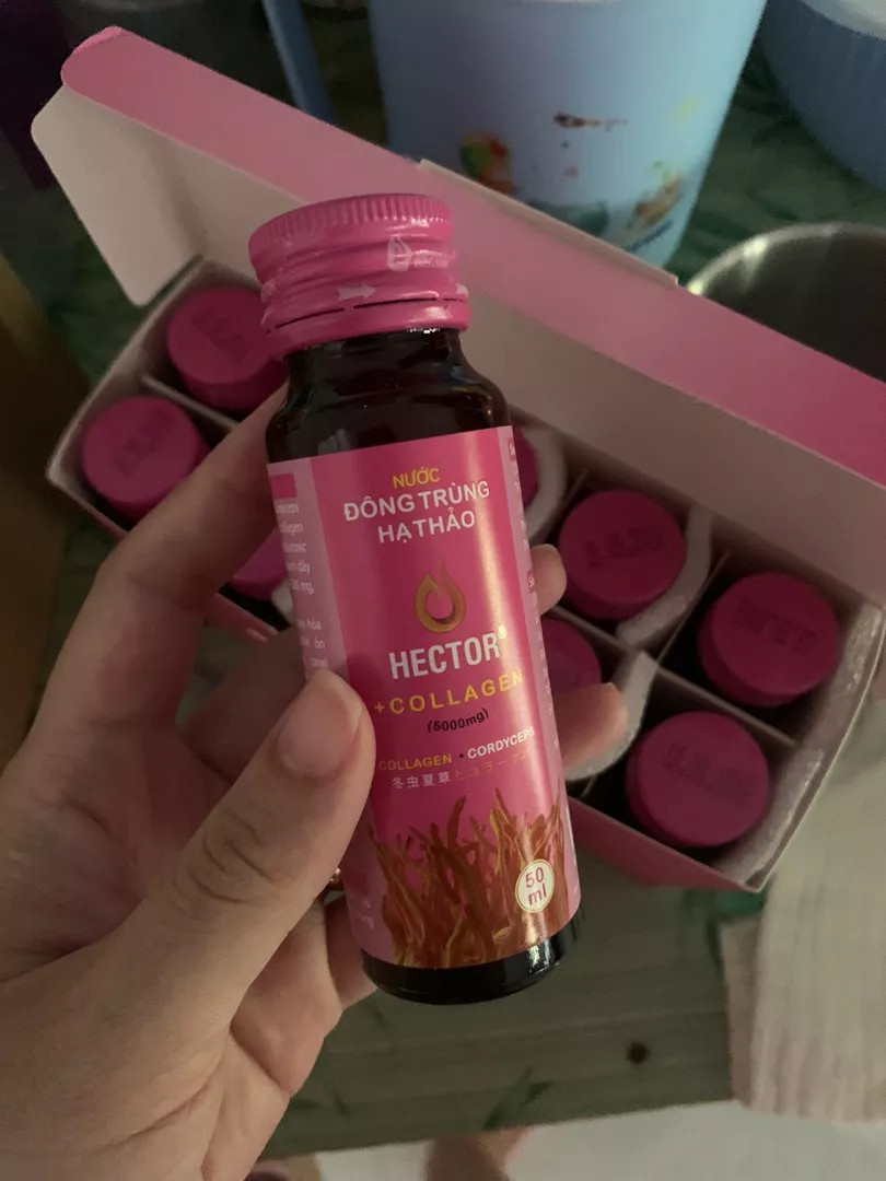 Nước Uống Đông Trùng Hạ Thảo Hector Collagen 5000mg - Giải Pháp Tăng Cường Collagen, Làm Đẹp Da và Tóc Tự Nhiên, Hỗ Trợ Sức Khỏe