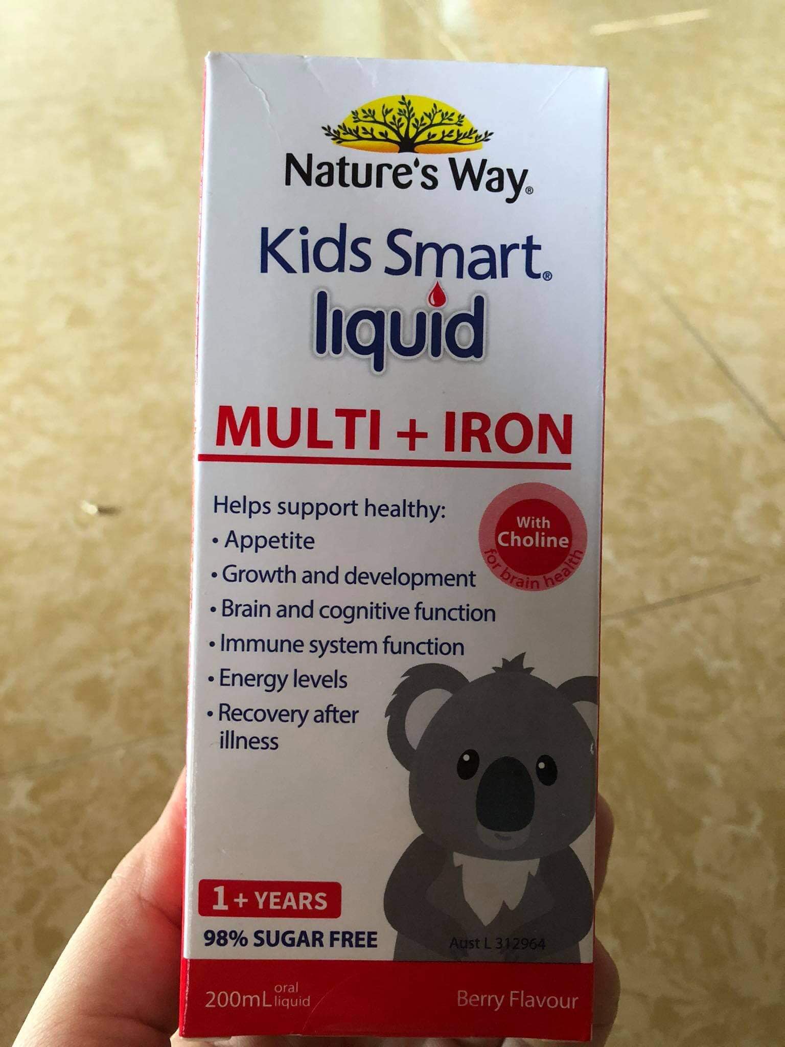 Sắt Nature's Way Kids Smart Multi Iron Liquid 200ml - Hỗ Trợ Tăng Cường Đề Kháng và Khả Năng Miễn Dịch Cho Trẻ Em, Hương Berry Ngon Miệng