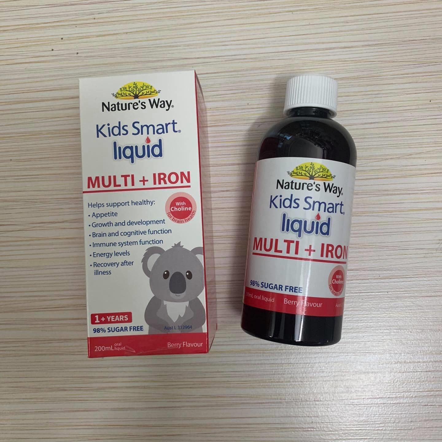 Sắt Nature's Way Kids Smart Multi Iron Liquid 200ml - Hỗ Trợ Tăng Cường Đề Kháng và Khả Năng Miễn Dịch Cho Trẻ Em, Hương Berry Ngon Miệng