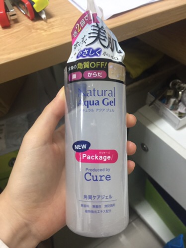 Tẩy Da Chết Cure Natural Aqua Gel Nhật Bản - Gel Tẩy tế bào Chết Dịu Nhẹ, Giúp Da Sáng Mịn và Thoáng Khí, 250ml