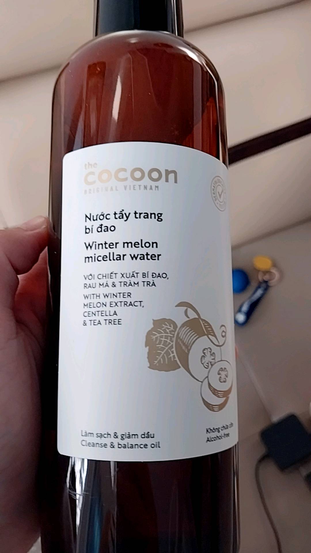 Nước Tẩy Trang Bí Đao Cocoon Winter Melon 140ml - Micellar Water Dịu Nhẹ Chăm Sóc Da Mụn và Nhạy Cảm