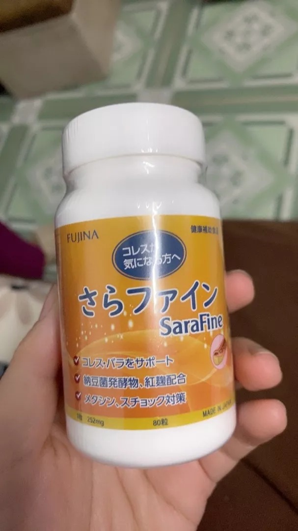 Viên uống cải thiện mỡ máu Sarafine Fujina Nhật Bản - Hỗ trợ tim mạch và chuyển hóa chất béo, an toàn và hiệu quả cho người lớn