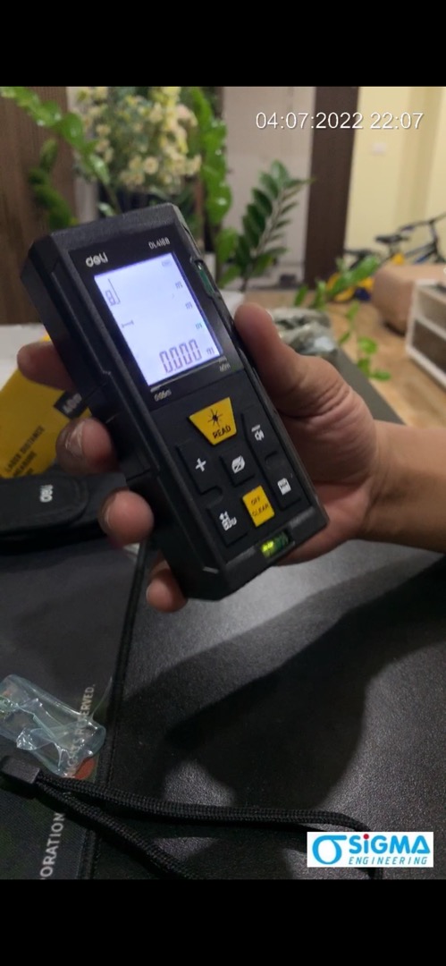 Máy Đo Khoảng Cách Bằng Laser Deli - Thiết Bị Đo Đạc Chính Xác, Siêu Nhỏ Gọn, Dễ Sử Dụng, Đo 40m-100m
