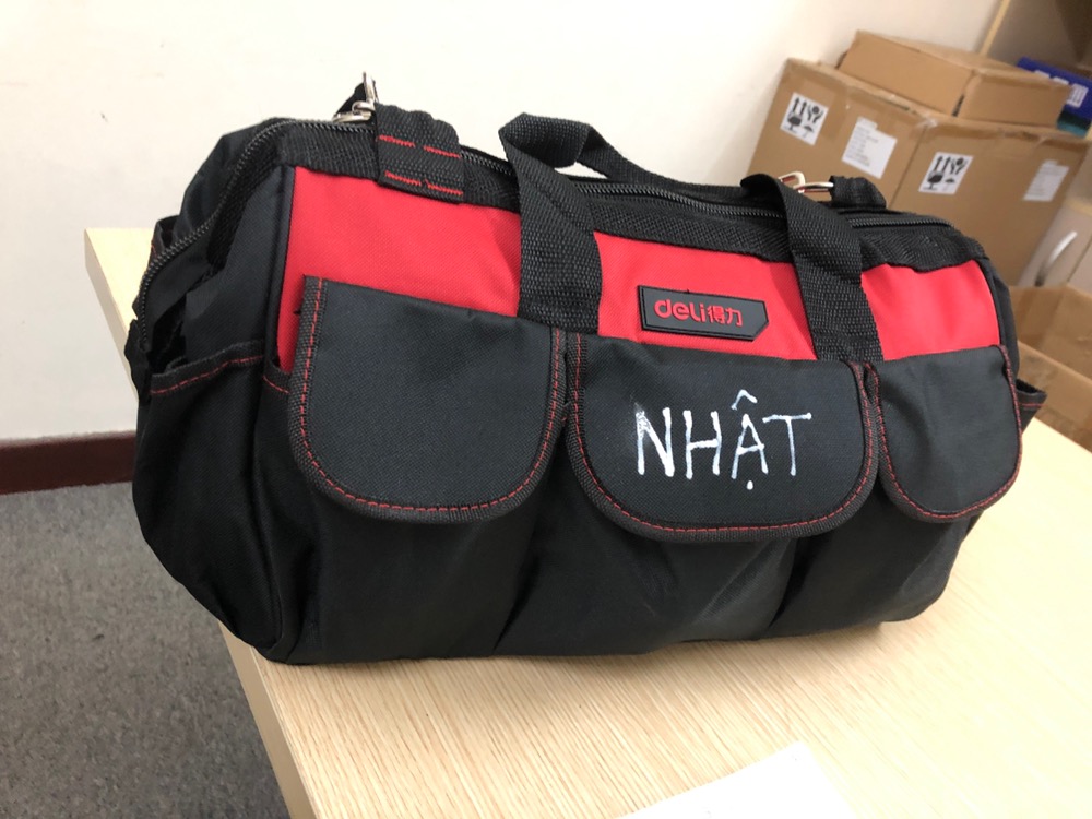 Túi Đựng Đồ Nghề Đa Năng Deli DL5862 - Chất Liệu Canvas Chống Thấm, Nhiều Ngăn Tiện Lợi, Dễ Dàng Mang Theo Khi Di Chuyển