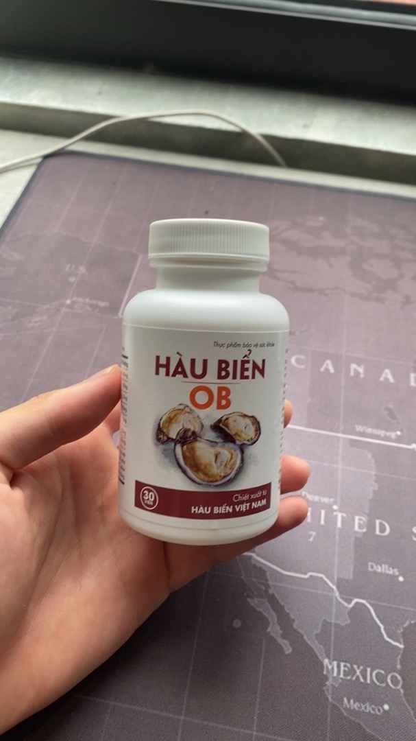 Viên uống Tinh hàu biển OB - Chiết xuất từ Hàu Tươi Việt Nam hỗ trợ bổ sung Kẽm và Dưỡng chất cho Nam giới, Tăng cường sức khỏe và sinh lực.