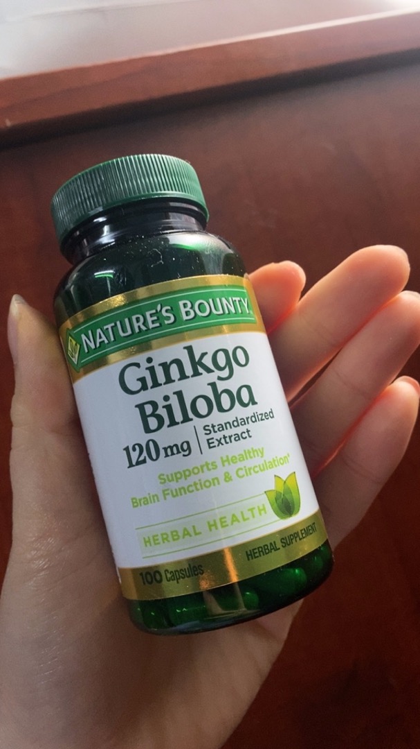 Viên Uống Hỗ Trợ Bổ Não Nature's Bounty Ginkgo Biloba 120mg 100 Viên - Cải Thiện Suy Giảm Trí Nhớ và Lưu Thông Máu