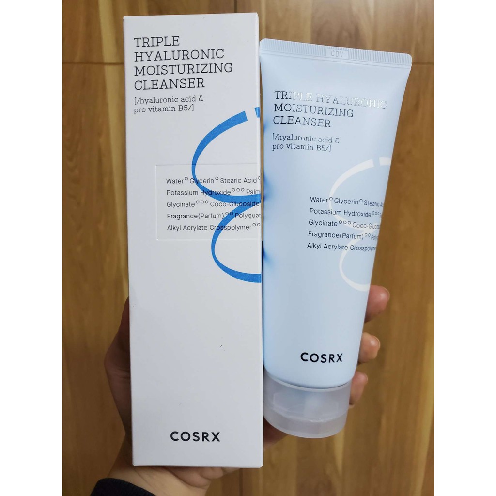 Sữa Rửa Mặt Cấp Ẩm Cosrx Triple Hyaluronic Moisturizing Cleanser - Dưỡng Ẩm Sâu, Làm Sạch Da Mềm Mại, Phù Hợp Mọi Loại Da
