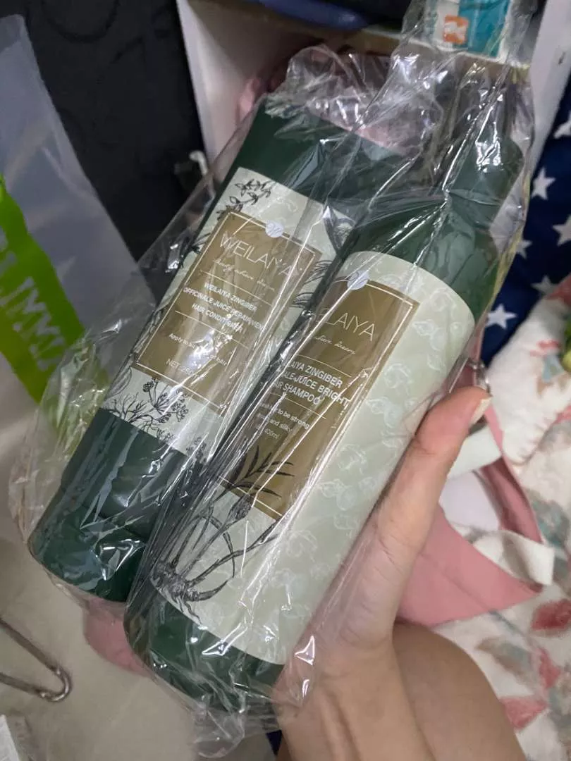 Bộ Dầu Gội Xả Weilaiya Tinh Chất Gừng Hà Thủ Ô - Giảm Rụng Tóc, Làm Mềm Mịn Tóc, Giúp Tóc Mọc Nhanh, Dưỡng Da Đầu Tự Nhiên