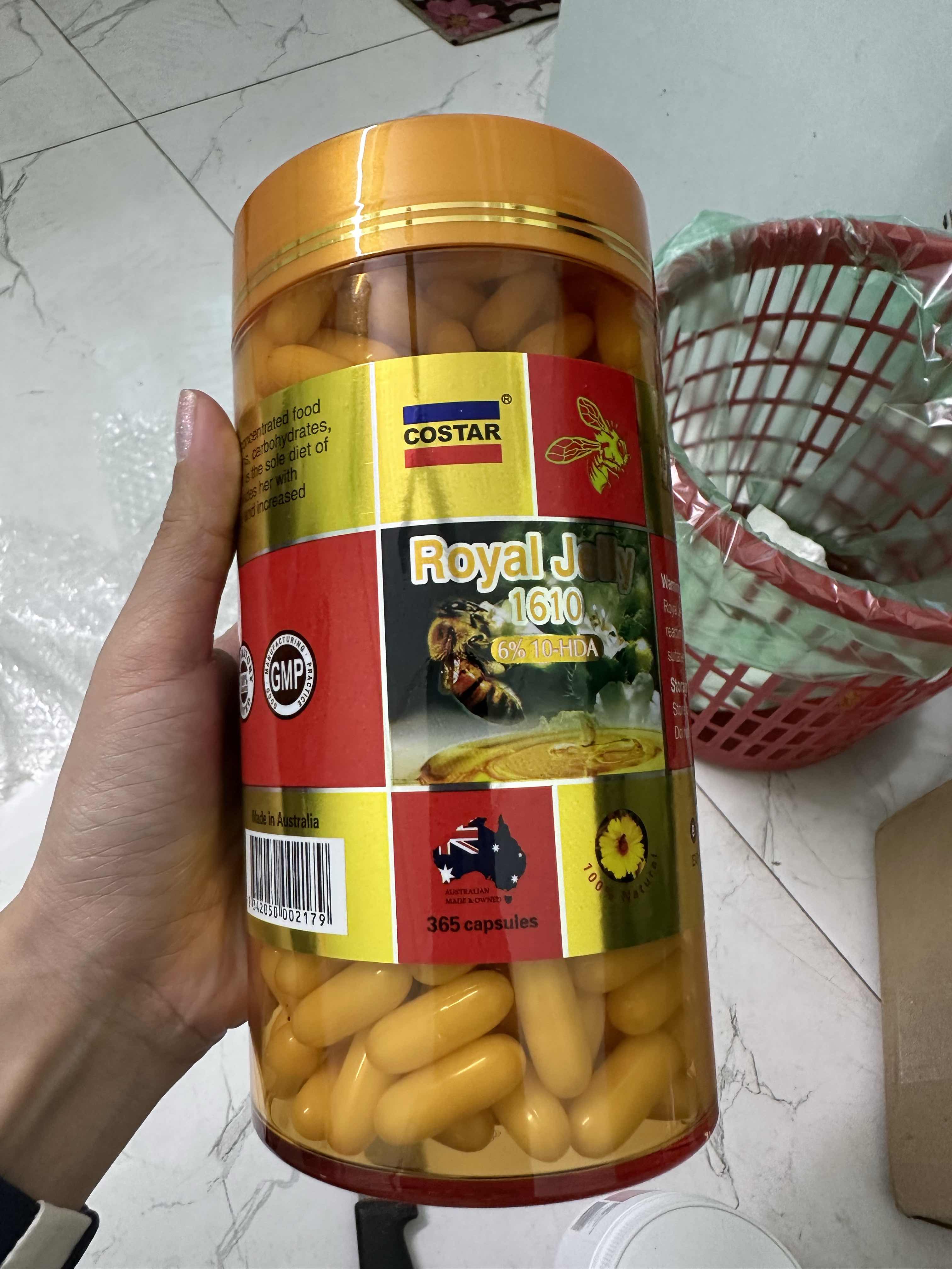 Viên uống Sữa Ong Chúa Costar Royal Jelly 1610mg - Hỗ trợ Làm Đẹp Da, Tăng Cường Sức Khỏe 365 Viên Chính Hãng Úc