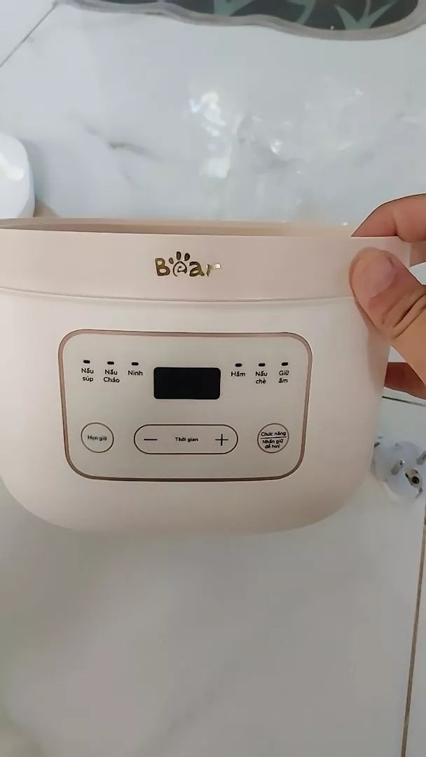 Nồi nấu chậm đa năng Bear SB-NNC16 1.6L - Thiết kế hiện đại, 6 chế độ nấu tiện lợi, giữ trọn dinh dưỡng cho món ăn thơm ngon