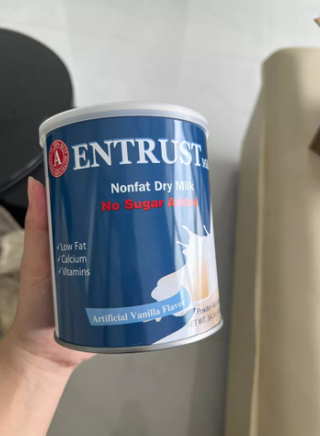 Sữa Entrust Milk Hương Vani Dinh Dưỡng Cho Người Tiểu Đường và Ăn Kiêng - Hỗ Trợ Sức Khỏe, Dễ Tiêu Hóa, Chất Lượng Cao 400g