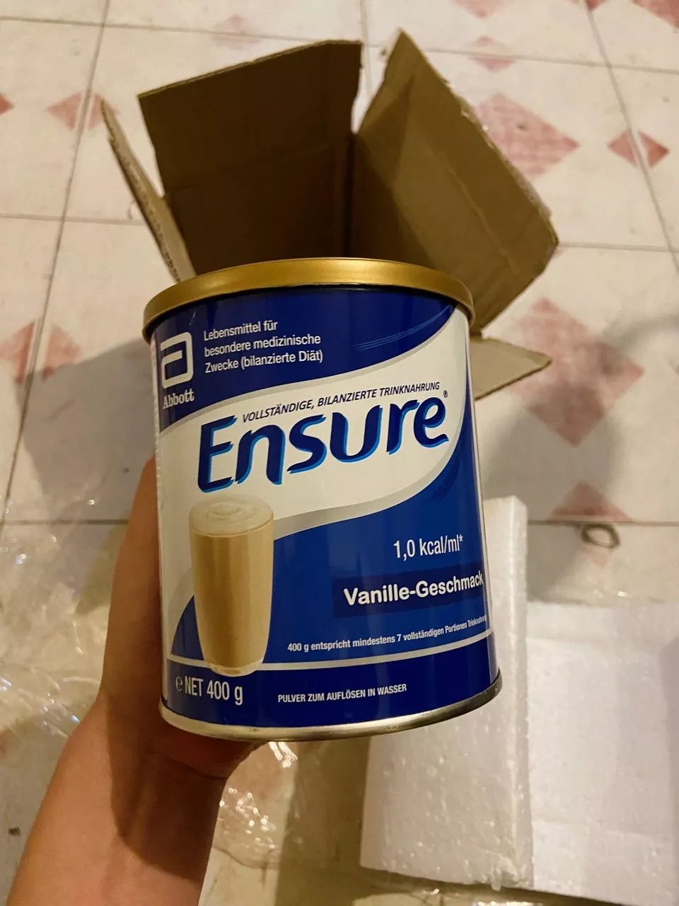 Sữa Ensure Đức 400g - Dinh Dưỡng Hỗ Trợ Sức Khỏe Cho Mọi Lứa Tuổi, Protein, Vitamin, Canxi, Tăng Cường Miễn Dịch
