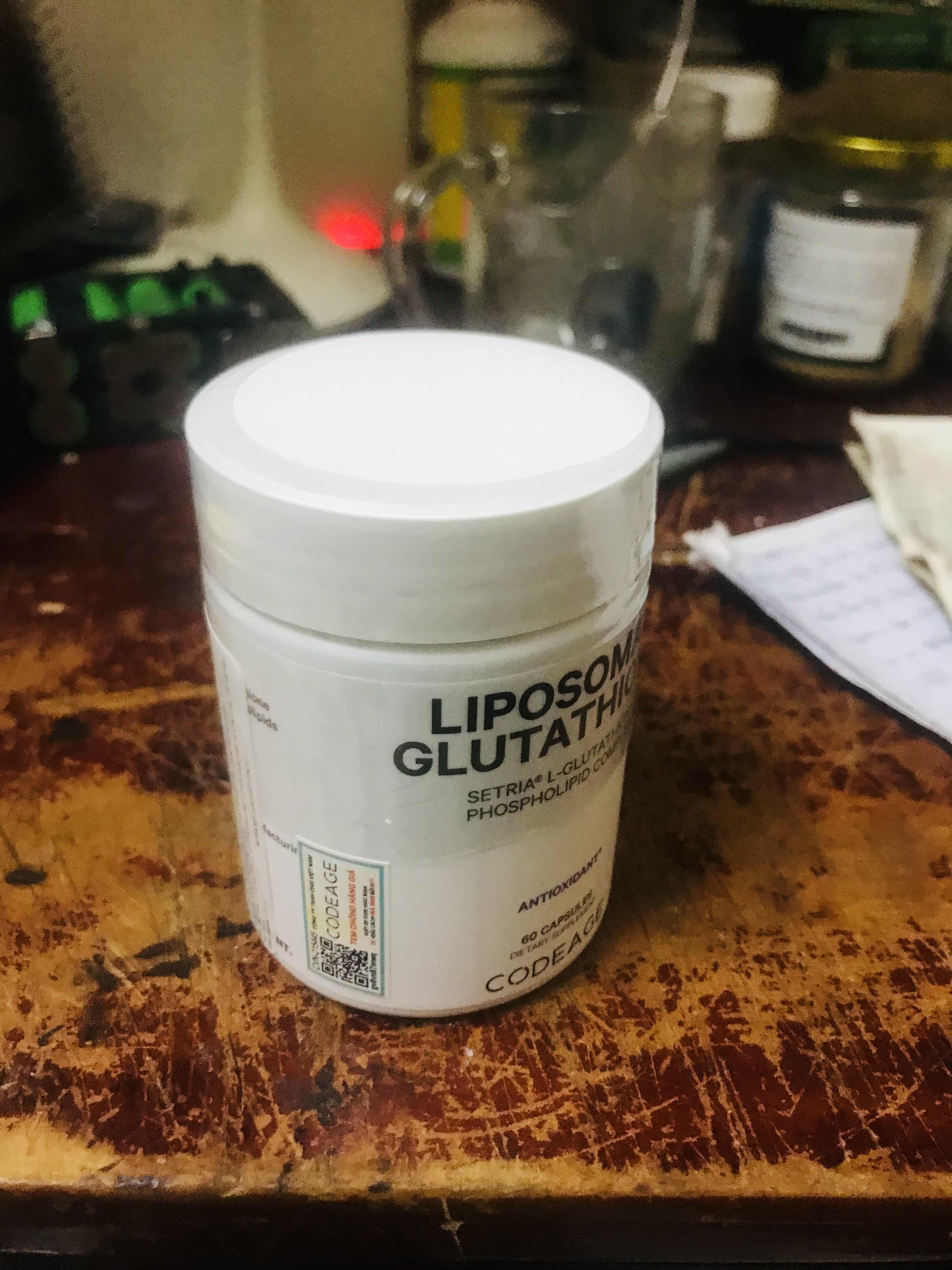 Viên uống trắng da Codeage Liposomal Glutathione 500mg - Hỗ trợ dưỡng trắng da, giảm nám và tàn nhang hiệu quả.
