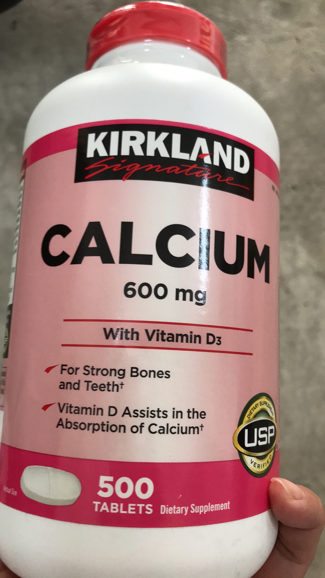 Viên uống Kirkland Calcium 600mg + D3 - Bổ sung Canxi và Vitamin D3 cho Xương Khỏe mạnh - Hỗ trợ ngừa loãng xương, 500 viên