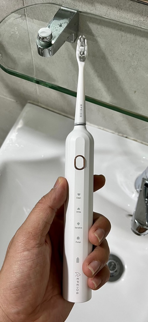 Bàn Chải Đánh Răng Điện EPEIOS ET003 - 4 Chế Độ Làm Sạch, Sóng Âm 32.000 Lần/Phút, Lông DuPont Siêu Mềm, Chăm Sóc Răng Miệng Hiệu Quả