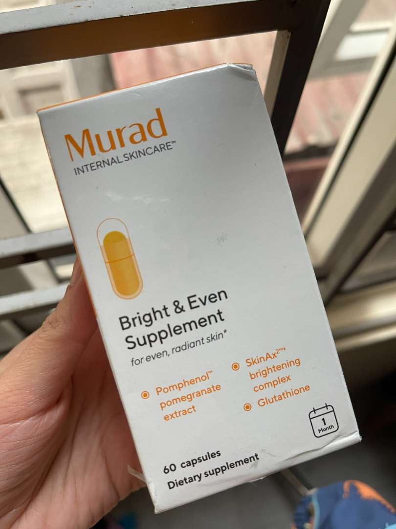 Viên uống chống nắng trắng da Murad Bright & Even Supplement - Chiết xuất lựu, bảo vệ da khỏi tia UV, làm sáng và trẻ hóa da 60 viên