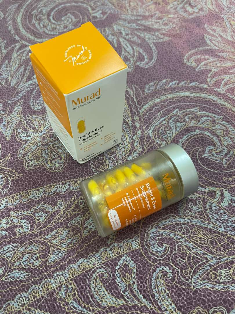 Viên uống chống nắng trắng da Murad Bright & Even Supplement - Chiết xuất lựu, bảo vệ da khỏi tia UV, làm sáng và trẻ hóa da 60 viên