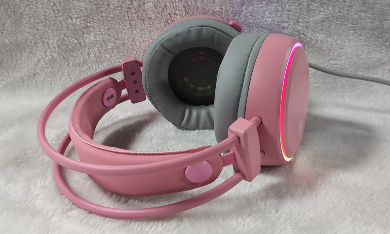 Tai nghe Zidli SCORE SH320V Pink - Tai Nghe Gaming Có Mic Khử Tiếng Ồn, Đèn RGB, Âm Thanh Chất Lượng Cao, Thiết Kế Nữ Tính