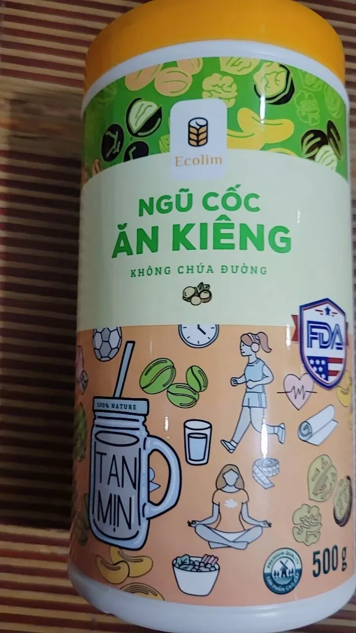 Ngũ Cốc Ăn Kiêng Hữu Cơ Ecolim 500g - Bữa Sáng Lành Mạnh Không Đường Từ Hạt Ngũ Cốc Hữu Cơ Tự Nhiên, Dinh Dưỡng Cân Bằng