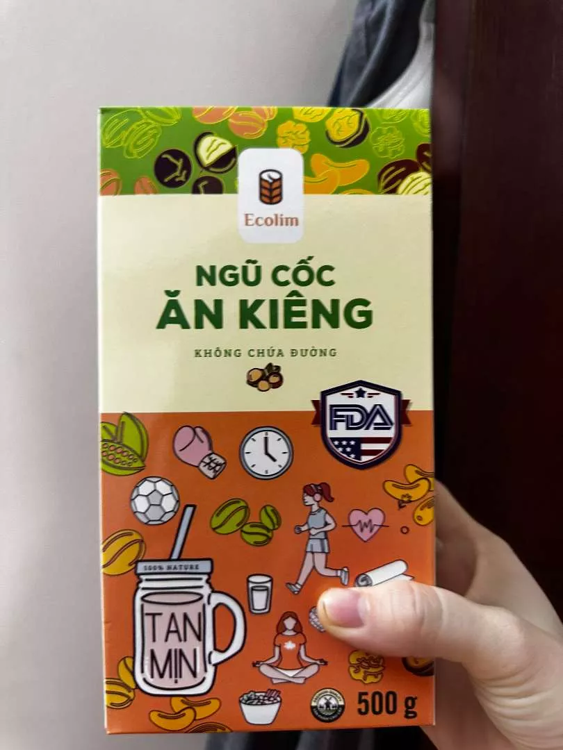 Ngũ Cốc Ăn Kiêng Hữu Cơ Ecolim 500g - Bữa Sáng Lành Mạnh Không Đường Từ Hạt Ngũ Cốc Hữu Cơ Tự Nhiên, Dinh Dưỡng Cân Bằng