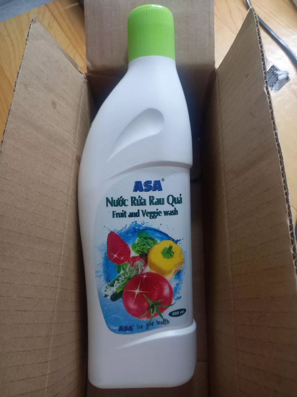Nước Rửa Rau Quả ASA Fruit And Veggie Wash 600ml - Tẩy Sạch Bacteria và Hóa Chất Từ Thiên Nhiên, Giữ Tươi Nguyên Hương Vị Rau Củ Quả