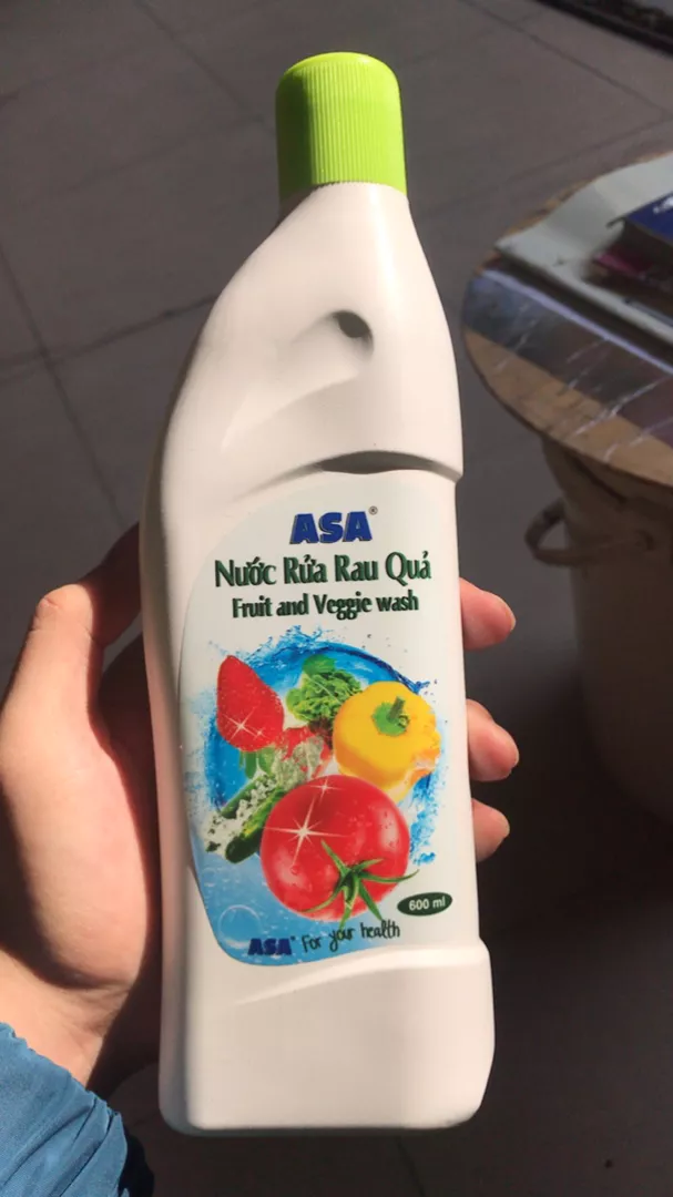 Nước Rửa Rau Quả ASA Fruit And Veggie Wash 600ml - Tẩy Sạch Bacteria và Hóa Chất Từ Thiên Nhiên, Giữ Tươi Nguyên Hương Vị Rau Củ Quả