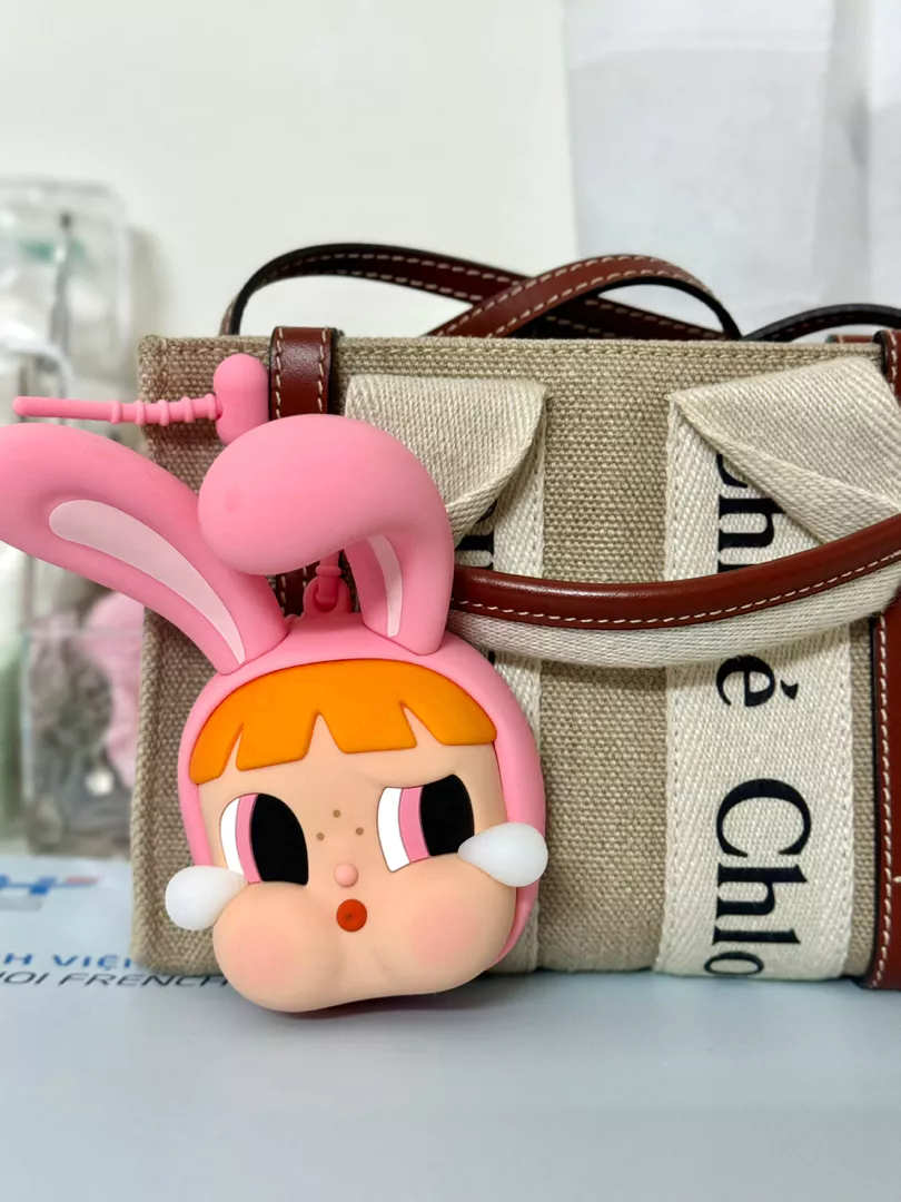 Gương Trang Điểm Pop Mart Crybaby Powerpuff Girls - Gương Pendant Nhân Vật Blossom Chibi Dễ Thương, Tiện Lợi Mang Theo
