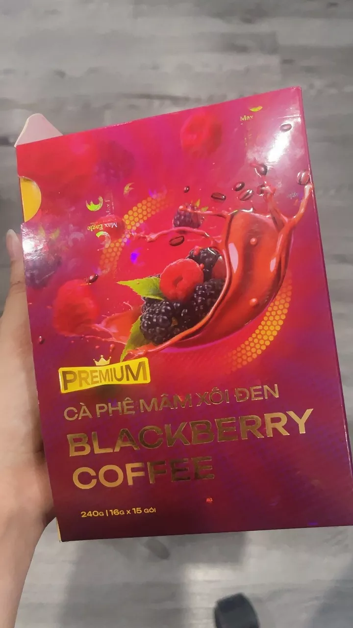 Cà Phê Mâm Xôi Đen Premium Blackberry Coffee - Giảm Cân Hiệu Quả, Hương Vị Thơm Ngon, Dễ Uống, Hỗ Trợ Đốt Cháy Mỡ Thừa