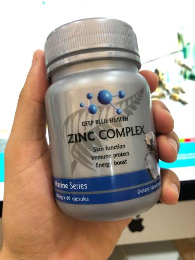 Viên Uống Hỗ Trợ Miễn Dịch Zinc Complex Deep Blue Health - Bổ Sung Kẽm Tự Nhiên, Điều Trị Mụn, Duy Trì Sức Khỏe Toàn Diện