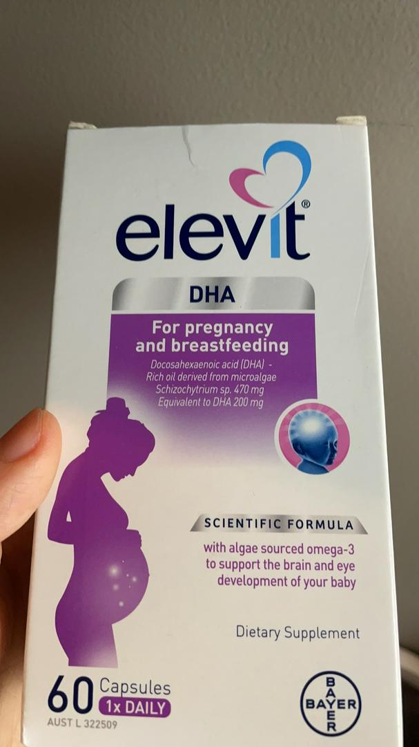 Viên uống Elevit DHA Choline Pregnancy 60 viên cho bà bầu - Bổ sung Omega 3 & Choline hỗ trợ phát triển não bộ thai nhi