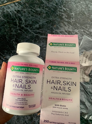 (Xách tay) Viên Uống Hair Skin Nails Nature's Bounty - Hỗ Trợ Đẹp Da, Tóc, Móng Chắc Khỏe Từ Mỹ - Giải Pháp Cho Tóc Mọc Nhanh Chóng chính hãng