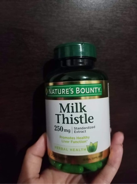 Viên uống hỗ trợ thải độc gan Nature’s Bounty Milk Thistle 250mg - Hộp 200 viên - Giải độc gan, phục hồi sức khỏe, hàng Mỹ