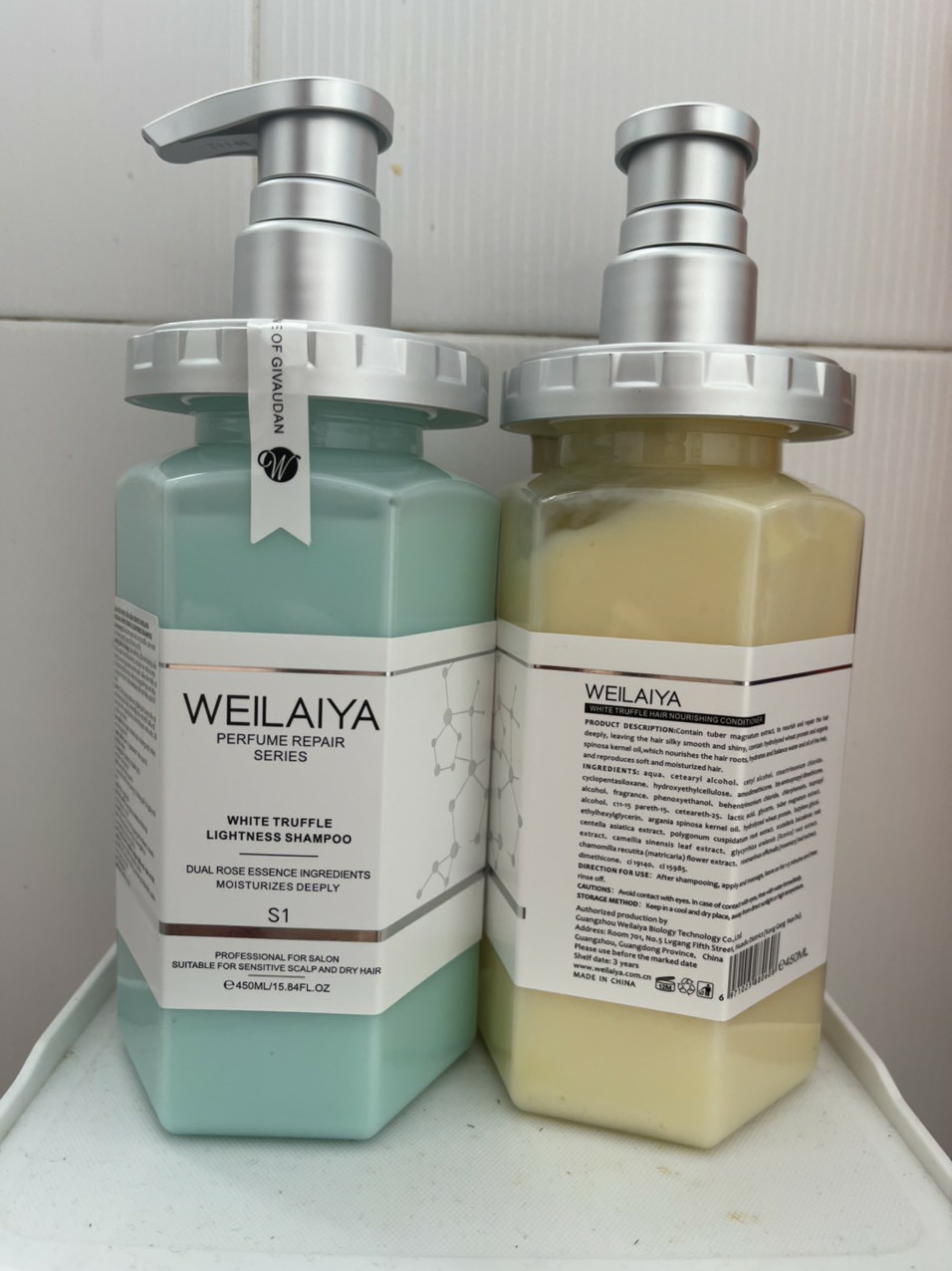 Bộ Dầu Gội Xả Phục Hồi Đa Tầng Nấm Truffle Weilaiya 450ml - Giúp Tóc Bồng Bềnh, Suôn Mượt, Chăm Sóc Toàn Diện Từ Thiên Nhiên
