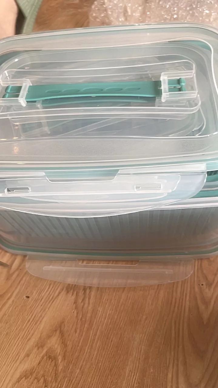 Set 5 hộp đựng thực phẩm có nắp đậy - Giải pháp tiện lợi cho tủ lạnh, bảo quản rau củ quả tươi ngon, tiết kiệm không gian