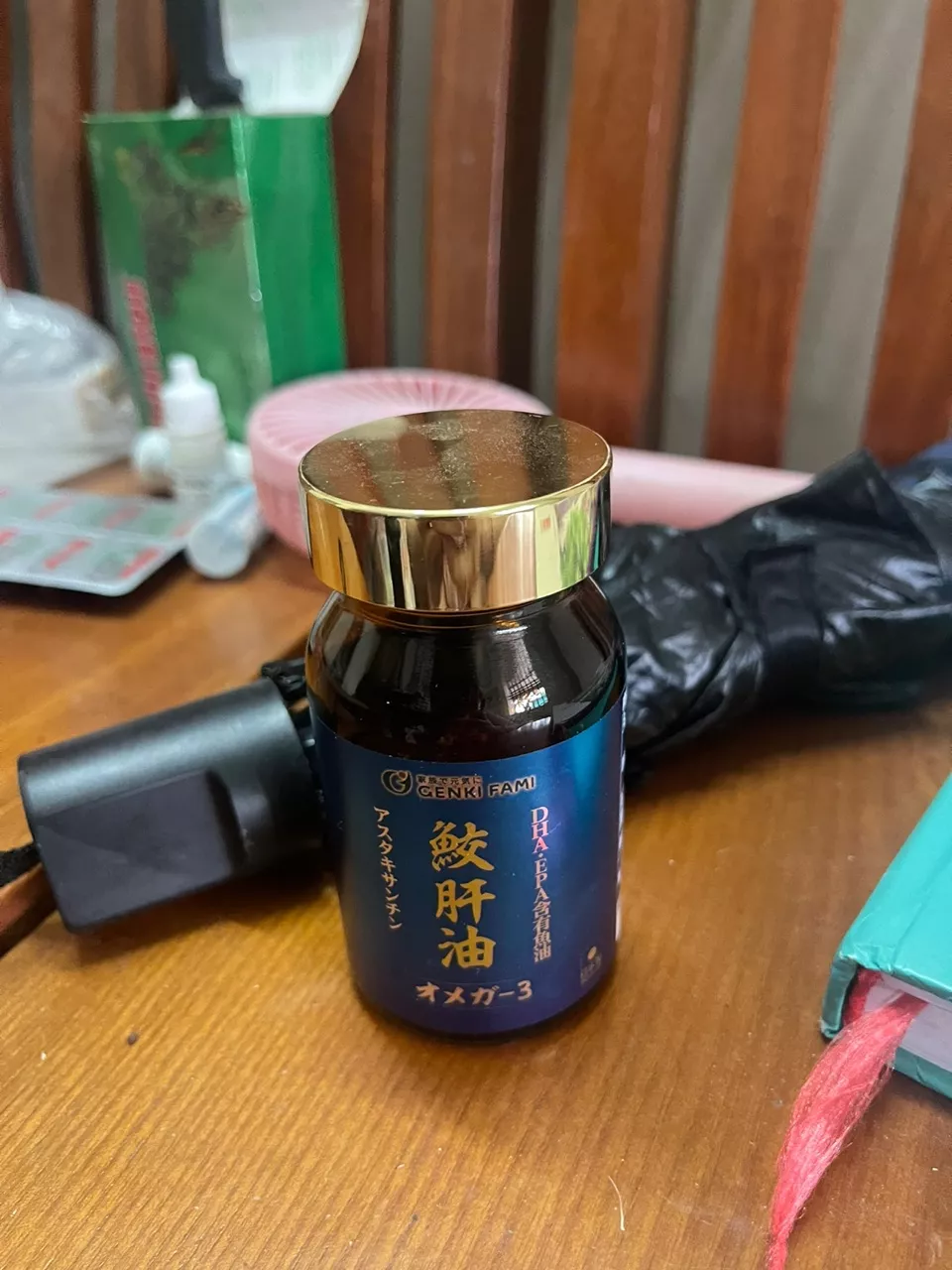 Dầu Gan Cá Omega 3 và Astaxanthin Genki Fami - Viên Nang Mềm Hỗ Trợ Tim Mạch và Mắt - Sản Phẩm Nhật Bản Chính Hãng