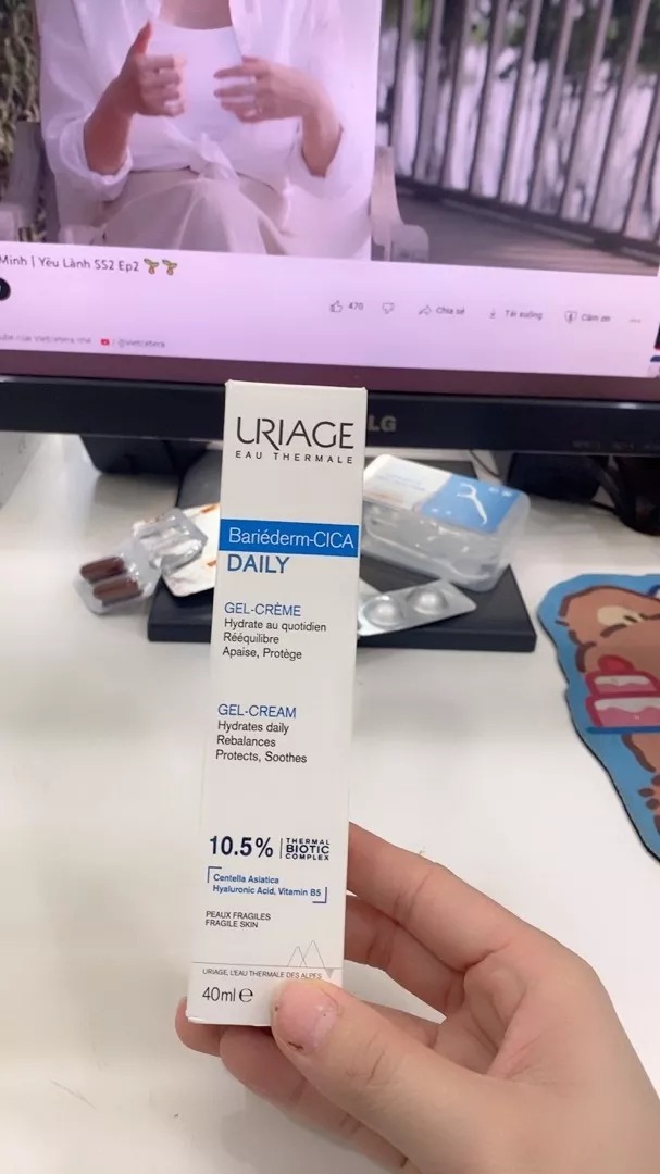 Kem Phục Hồi Da Hằng Ngày Uriage Bariederm Cica Daily Gel Creme 40ml - Dưỡng Ẩm, Phục Hồi Da Nhạy Cảm, Giảm Đỏ Rát